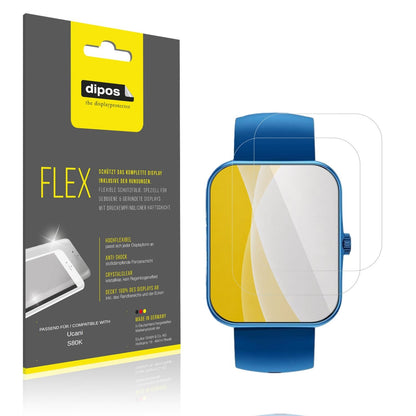 Klare Displayschutzfolie von dipos passend für Ucani S80K, 100% Displayabdeckung und blasenfreie Montage