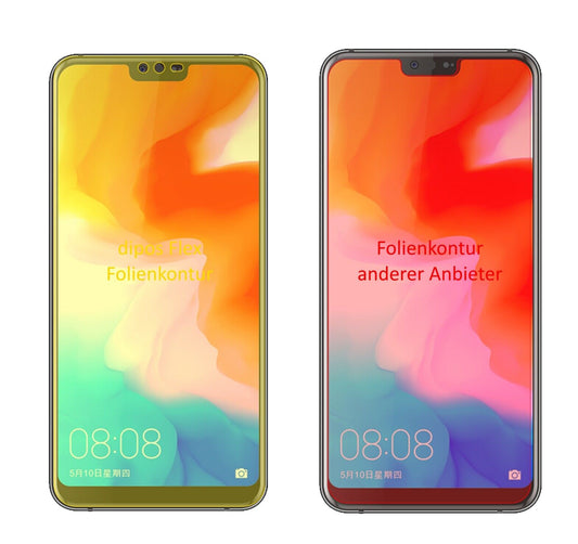 Klare Displayschutzfolie von dipos passend für Ulefone T2, 100% Displayabdeckung und blasenfreie Montage