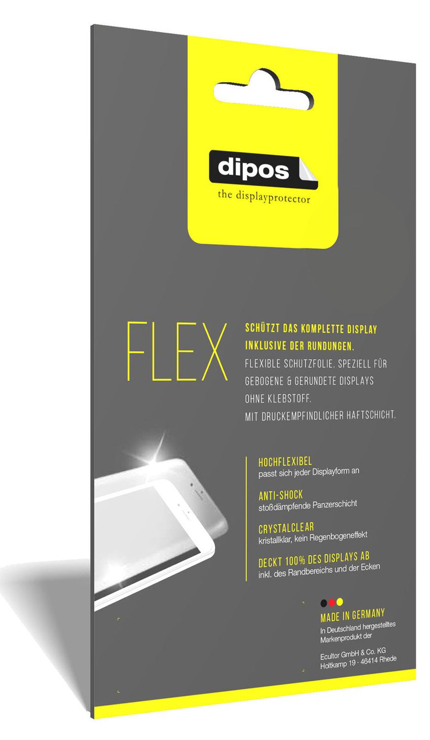 Klare Displayschutzfolie von dipos passend für Nokia 6, 100% Displayabdeckung und blasenfreie Montage
