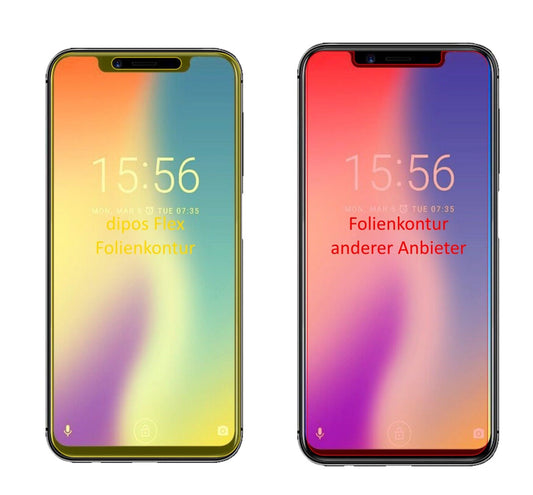 Klare Displayschutzfolie von dipos passend für Umidigi One, 100% Displayabdeckung und blasenfreie Montage