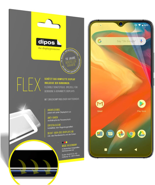 Klare Displayschutzfolie von dipos passend für Umidigi S3 Pro, 100% Displayabdeckung und blasenfreie Montage