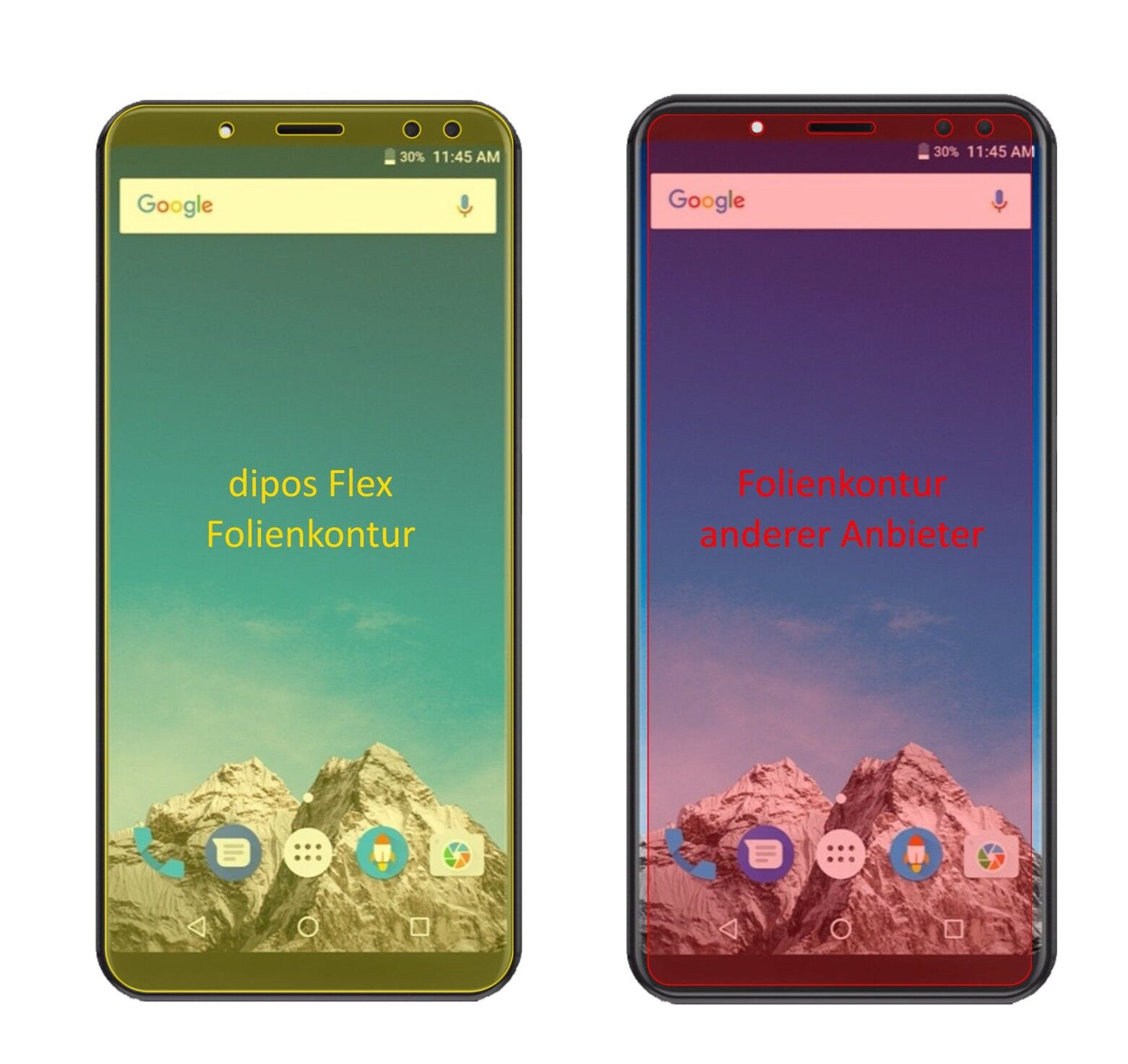 Klare Displayschutzfolie von dipos passend für Vernee X, 100% Displayabdeckung und blasenfreie Montage
