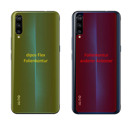 Klare Displayschutzfolie von dipos passend für Vivo IQOO Rückseite, 100% Displayabdeckung und blasenfreie Montage