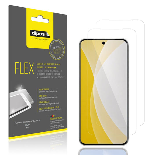 Klare Displayschutzfolie von dipos passend für Vivo S2, 100% Displayabdeckung und blasenfreie Montage