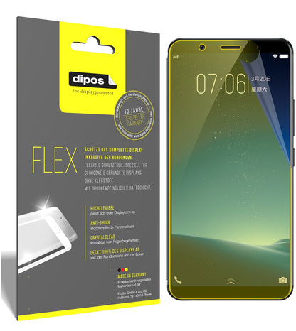 Klare Displayschutzfolie von dipos passend für Vivo X20, 100% Displayabdeckung und blasenfreie Montage