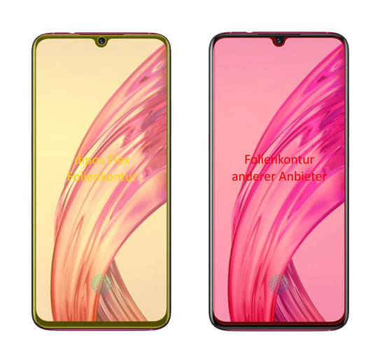 Klare Displayschutzfolie von dipos passend für Vivo X23 Symphony, 100% Displayabdeckung und blasenfreie Montage