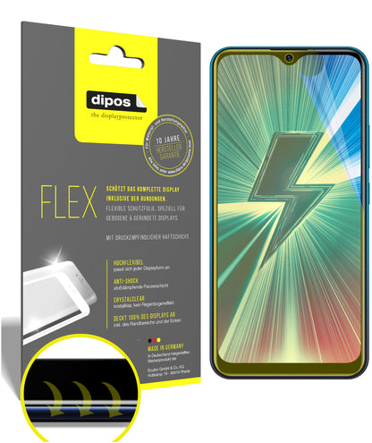 Klare Displayschutzfolie von dipos passend für Vivo Y3, 100% Displayabdeckung und blasenfreie Montage