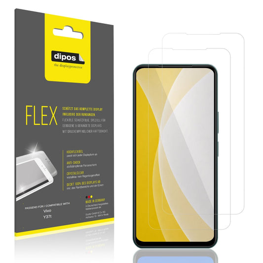 Klare Displayschutzfolie von dipos passend für Vivo Y37t, 100% Displayabdeckung und blasenfreie Montage