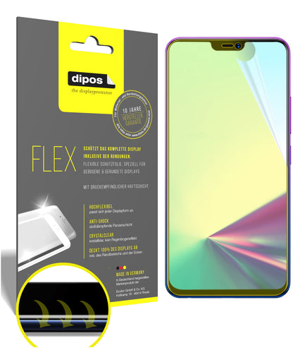 Klare Displayschutzfolie von dipos passend für Vivo Z3x, 100% Displayabdeckung und blasenfreie Montage