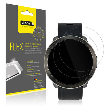 Klare Displayschutzfolie von dipos passend für Watchmark Kardiowatch WM18 Plus, 100% Displayabdeckung und blasenfreie Montage