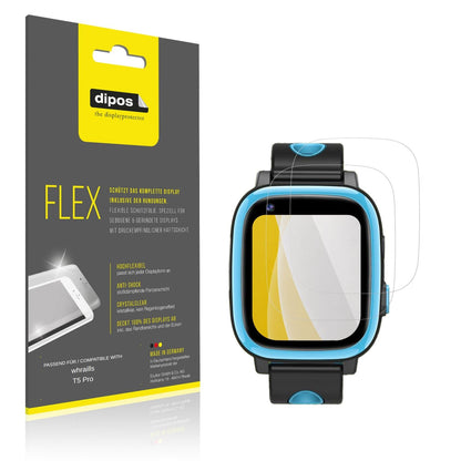 Klare Displayschutzfolie von dipos passend für whraills T5 Pro, 100% Displayabdeckung und blasenfreie Montage
