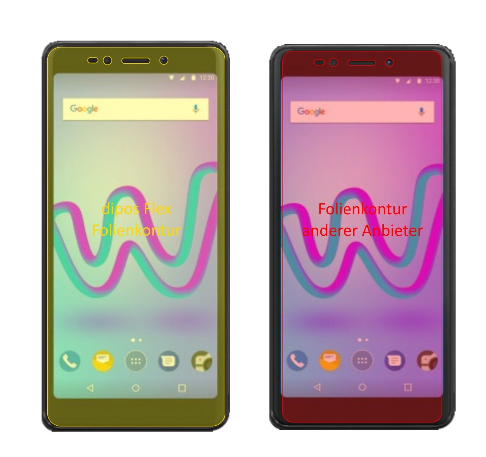 Klare Displayschutzfolie von dipos passend für Wiko Jerry 3, 100% Displayabdeckung und blasenfreie Montage