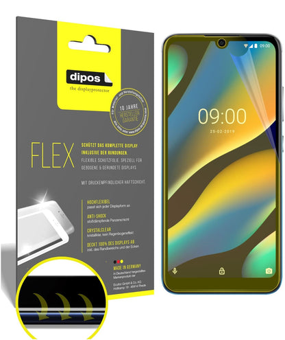 Klare Displayschutzfolie von dipos passend für Wiko View 3 Lite, 100% Displayabdeckung und blasenfreie Montage