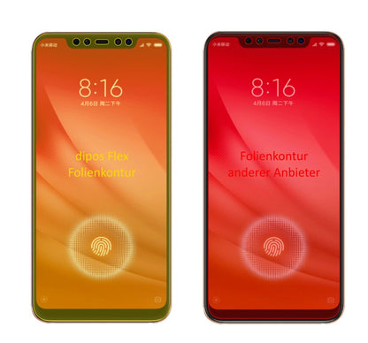 Klare Displayschutzfolie von dipos passend für Xiaomi Mi 8 Pro, 100% Displayabdeckung und blasenfreie Montage