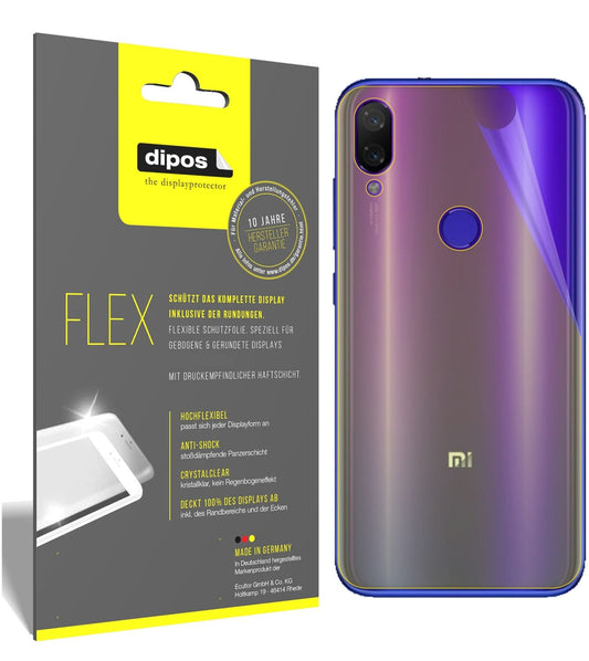Klare Displayschutzfolie von dipos passend für Xiaomi Mi Play Rückseite, 100% Displayabdeckung und blasenfreie Montage