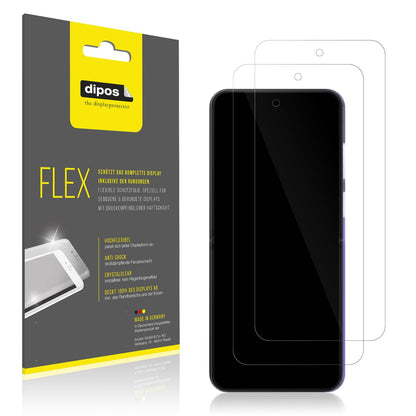 Klare Displayschutzfolie von dipos passend für Xiaomi Mix Flip 2, 100% Displayabdeckung und blasenfreie Montage
