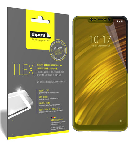 Klare Displayschutzfolie von dipos passend für Xiaomi Pocophone F1, 100% Displayabdeckung und blasenfreie Montage