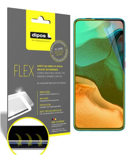 Klare Displayschutzfolie von dipos passend für Xiaomi Redmi K30 Ultra, 100% Displayabdeckung und blasenfreie Montage