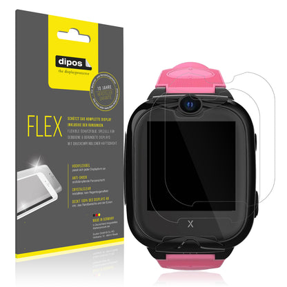 Klare Displayschutzfolie von dipos passend für Xplora XGo 2, 100% Displayabdeckung und blasenfreie Montage