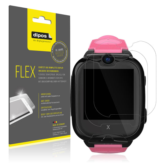 Klare Displayschutzfolie von dipos passend für Xplora XGo 2, 100% Displayabdeckung und blasenfreie Montage