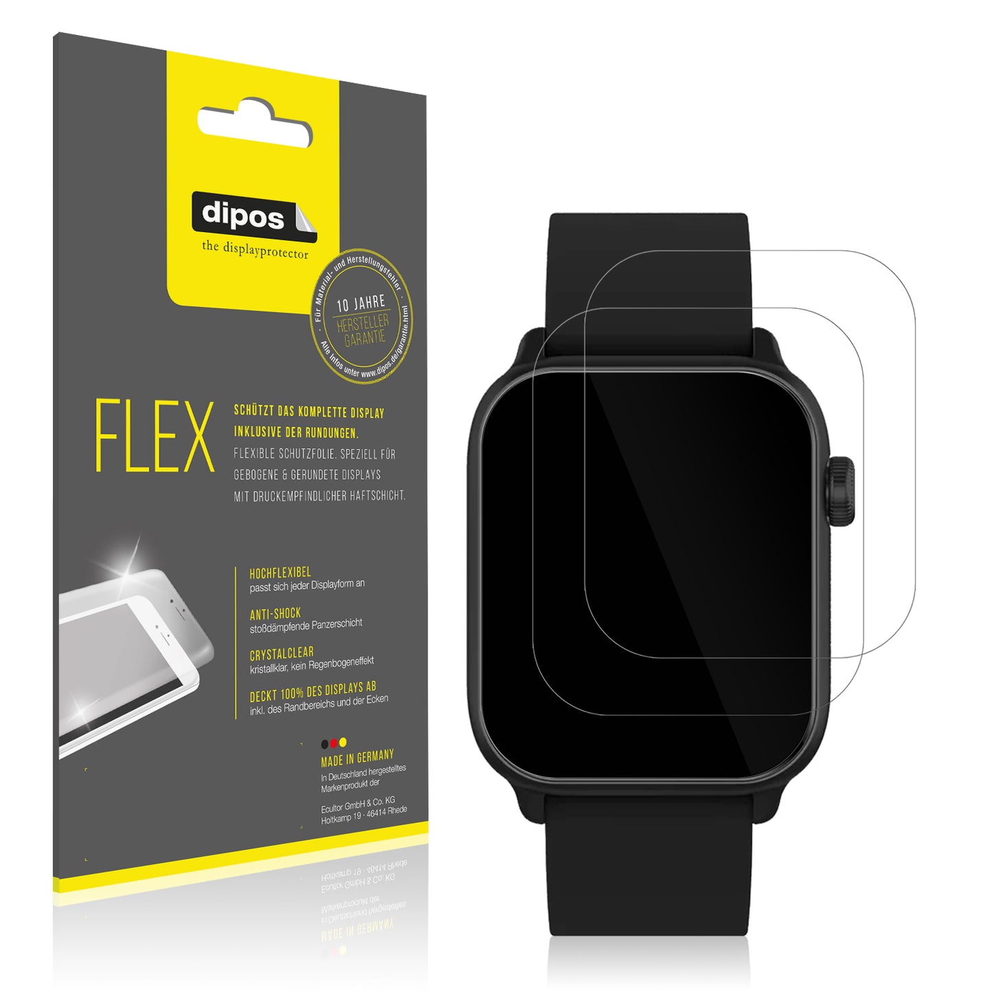 Klare Displayschutzfolie von dipos passend für Xplora Xmove, 100% Displayabdeckung und blasenfreie Montage