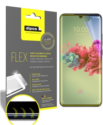 Klare Displayschutzfolie von dipos passend für ZTE Axon 11 5G, 100% Displayabdeckung und blasenfreie Montage