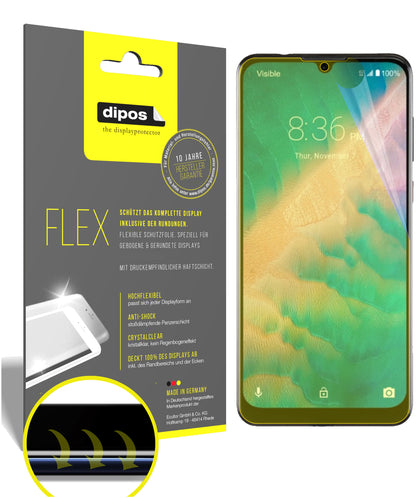 Klare Displayschutzfolie von dipos passend für ZTE Blade 10 Prime, 100% Displayabdeckung und blasenfreie Montage