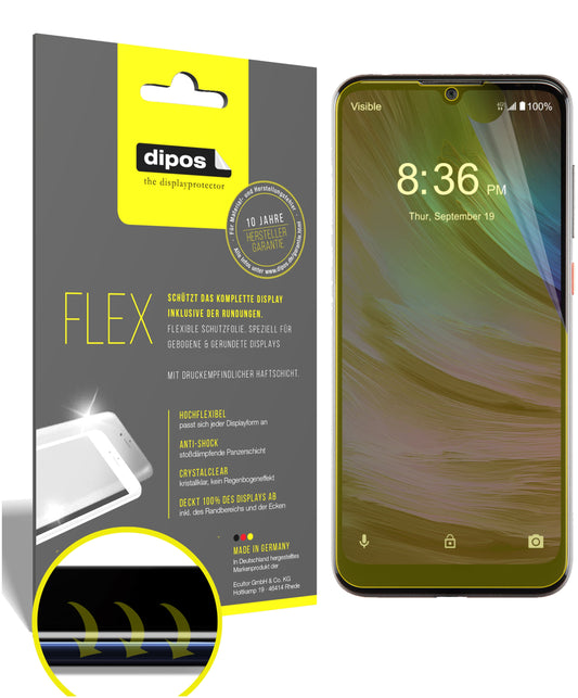 Klare Displayschutzfolie von dipos passend für ZTE Blade A7 Prime, 100% Displayabdeckung und blasenfreie Montage