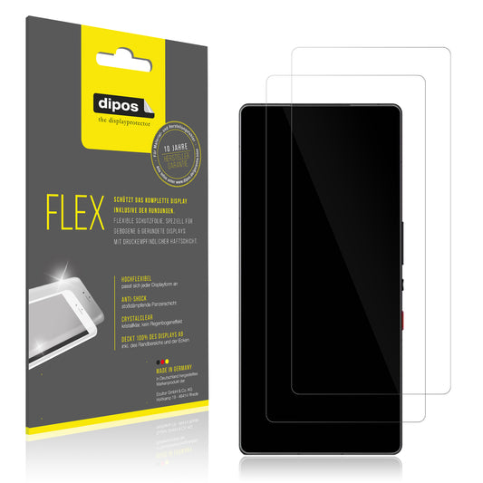 Klare Displayschutzfolie von dipos passend für ZTE Nubia Redmagic 10 Pro+, 100% Displayabdeckung und blasenfreie Montage