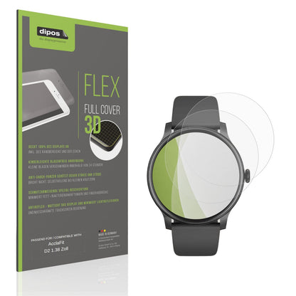 Matte Displayschutzfolie von dipos passend für AcclaFit D2 1.38 Zoll, 100% Displayabdeckung und blasenfreie Montage