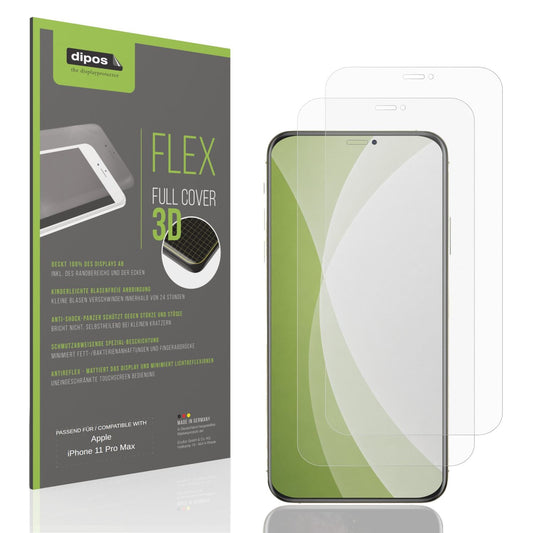 Matte Displayschutzfolie von dipos passend für Apple iPhone 11 Pro Max, 100% Displayabdeckung und blasenfreie Montage