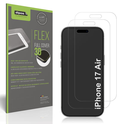 Matte Displayschutzfolie von dipos passend für Apple iPhone 17 Air, 100% Displayabdeckung und blasenfreie Montage