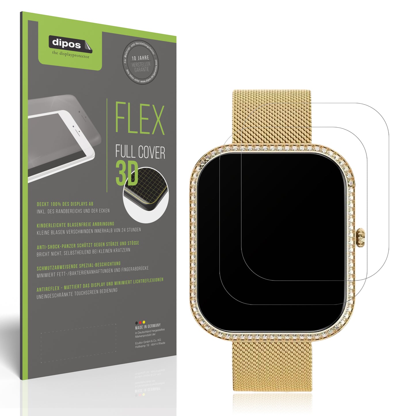 Matte Displayschutzfolie von dipos passend für BANLVS P111 1.75 Zoll, 100% Displayabdeckung und blasenfreie Montage