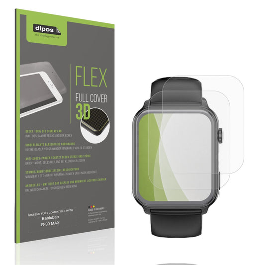 Matte Displayschutzfolie von dipos passend für Baolubao R-30 MAX, 100% Displayabdeckung und blasenfreie Montage