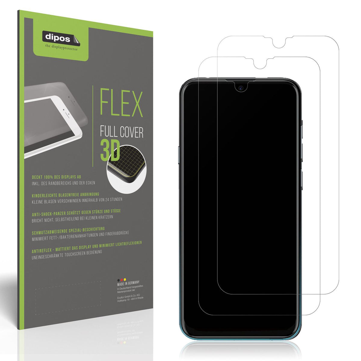 Matte Displayschutzfolie von dipos passend für Benco Iris59, 100% Displayabdeckung und blasenfreie Montage