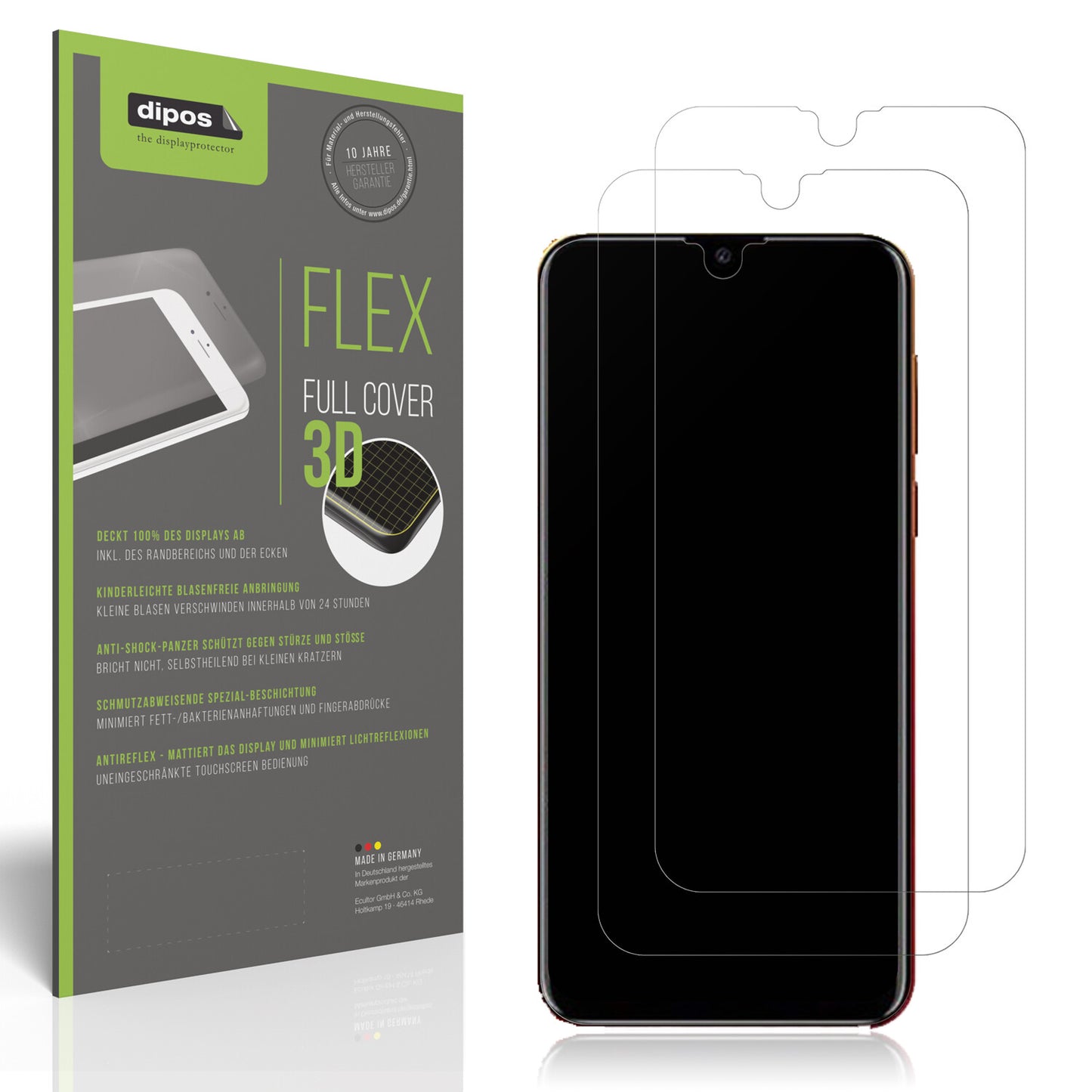 Matte Displayschutzfolie von dipos passend für Benco V8, 100% Displayabdeckung und blasenfreie Montage