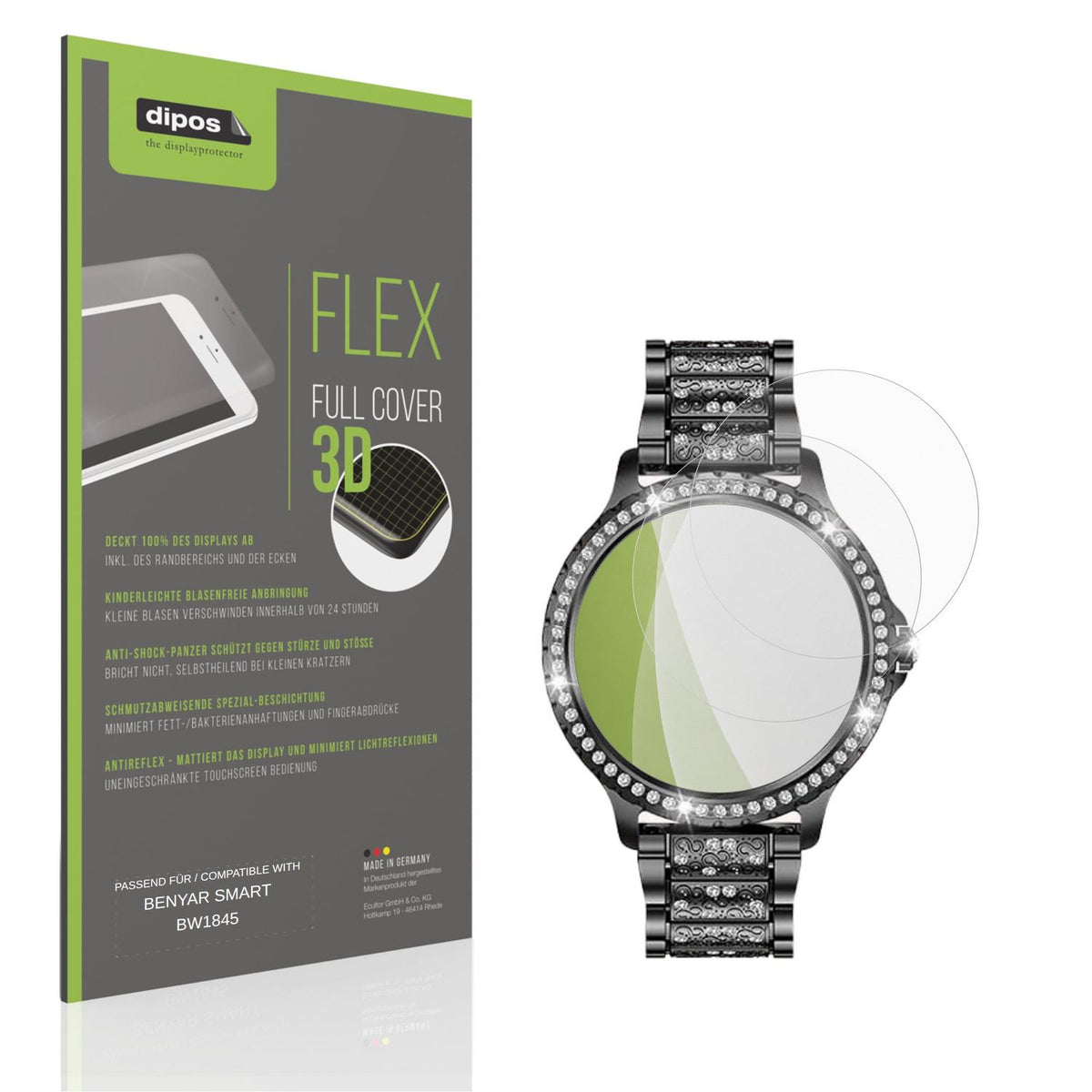 Matte Displayschutzfolie von dipos passend für BENYAR SMART BW1845, 100% Displayabdeckung und blasenfreie Montage