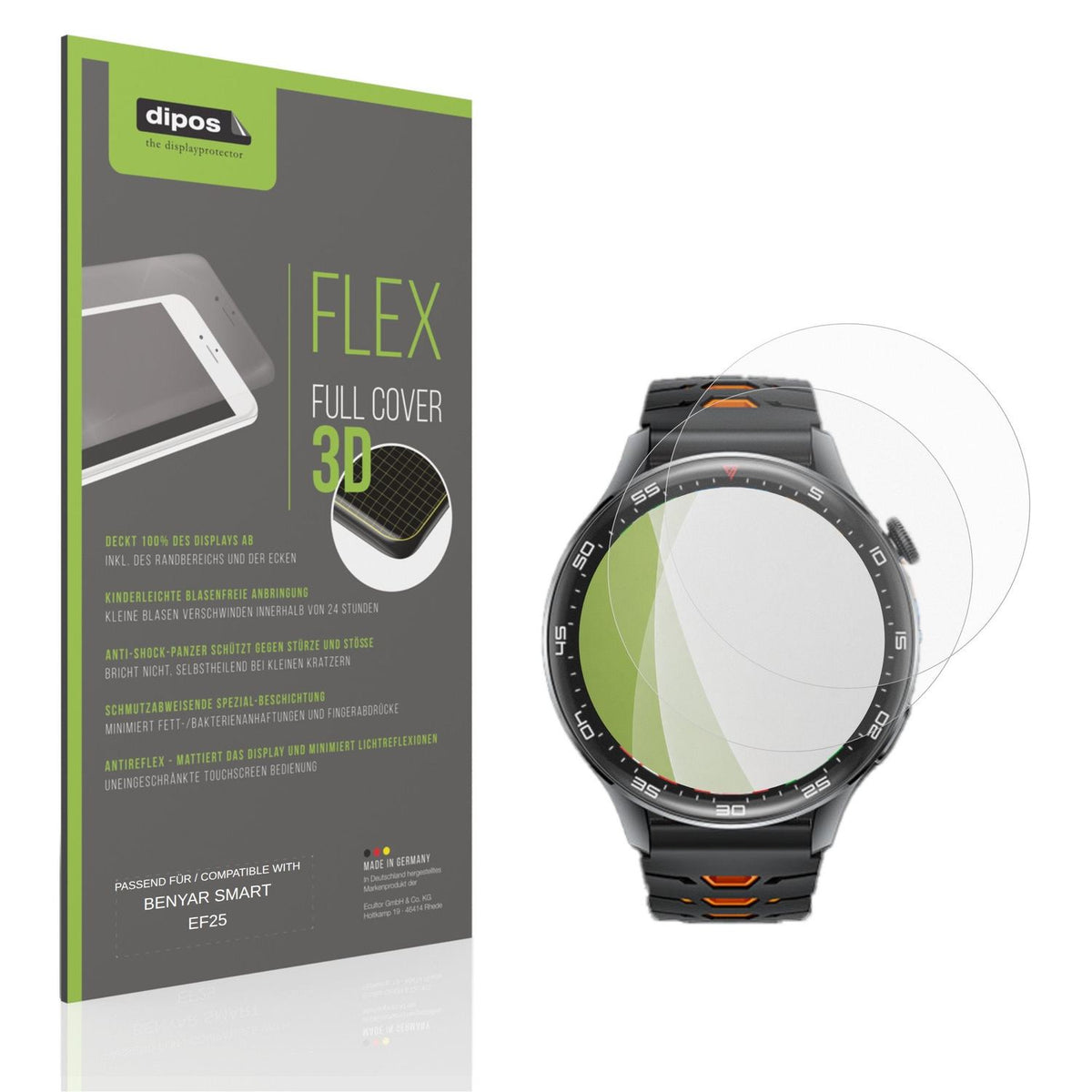 Matte Displayschutzfolie von dipos passend für BENYAR SMART EF25, 100% Displayabdeckung und blasenfreie Montage