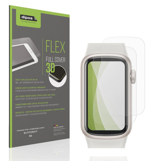 Matte Displayschutzfolie von dipos passend für BUTFORFIT B6, 100% Displayabdeckung und blasenfreie Montage