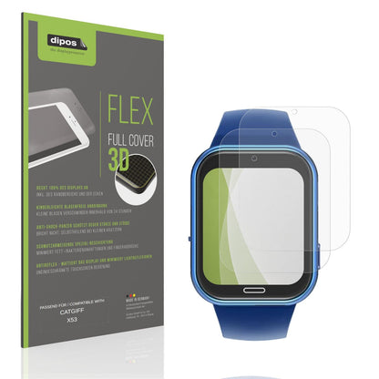 Matte Displayschutzfolie von dipos passend für CATGIFF X53, 100% Displayabdeckung und blasenfreie Montage