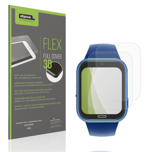 Matte Displayschutzfolie von dipos passend für CATGIFF X53, 100% Displayabdeckung und blasenfreie Montage