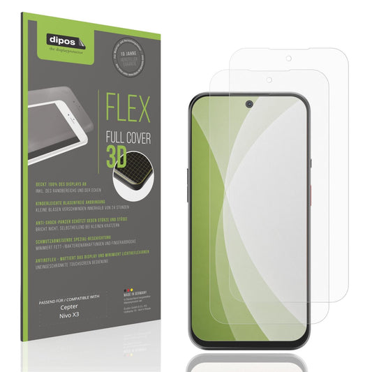 Matte Displayschutzfolie von dipos passend für Cepter Nivo X3, 100% Displayabdeckung und blasenfreie Montage