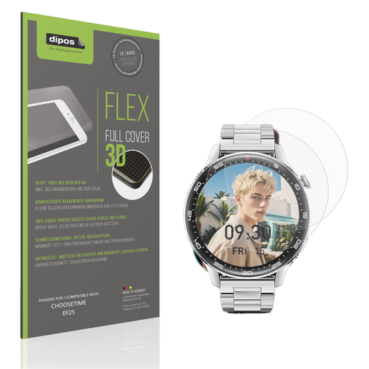 Matte Displayschutzfolie von dipos passend für CHOOSETIME EF25, 100% Displayabdeckung und blasenfreie Montage