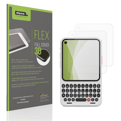 Matte Displayschutzfolie von dipos passend f�r Clicks Communicator, 100% Displayabdeckung und blasenfreie Montage