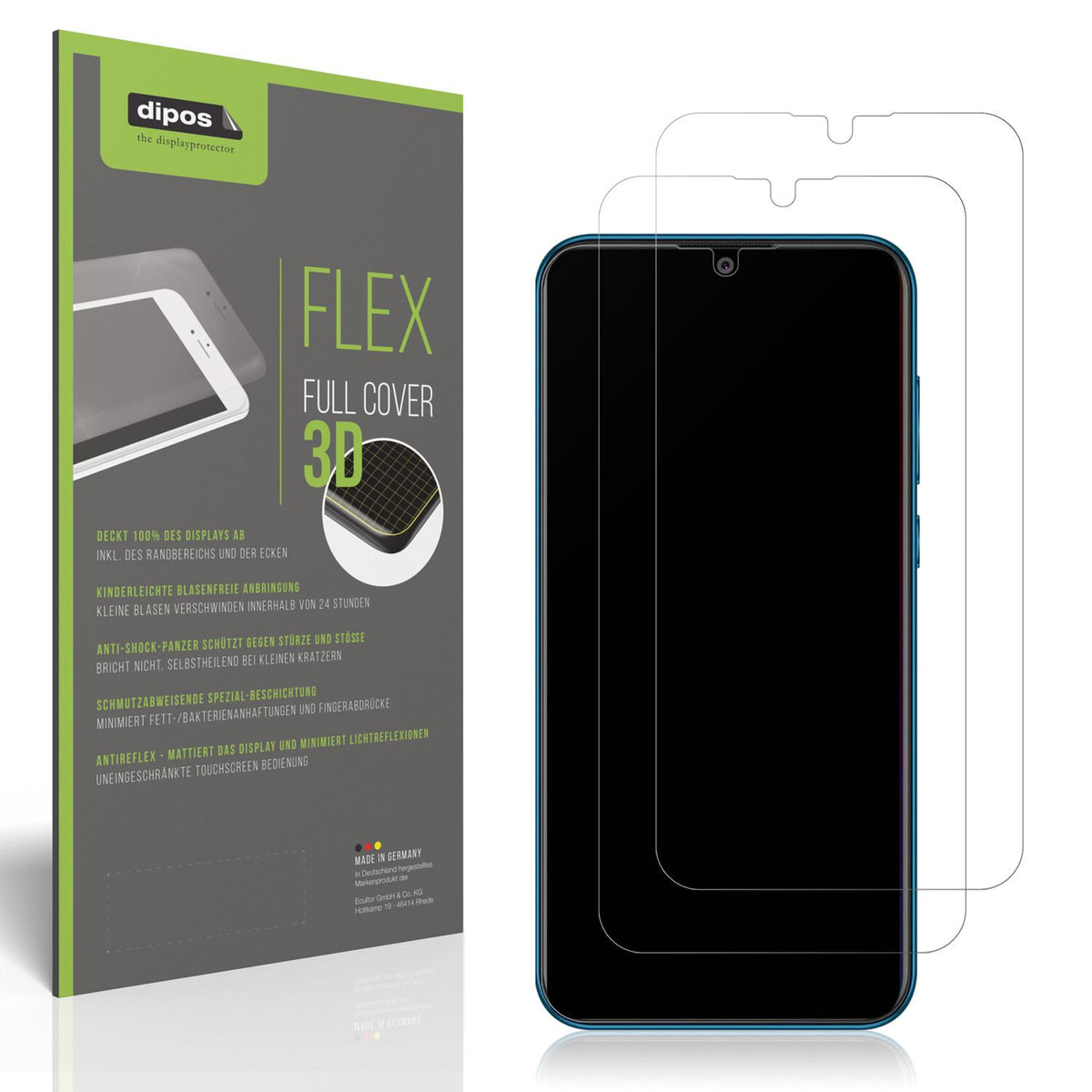 Matte Displayschutzfolie von dipos passend für Coolpad Cool 5, 100% Displayabdeckung und blasenfreie Montage