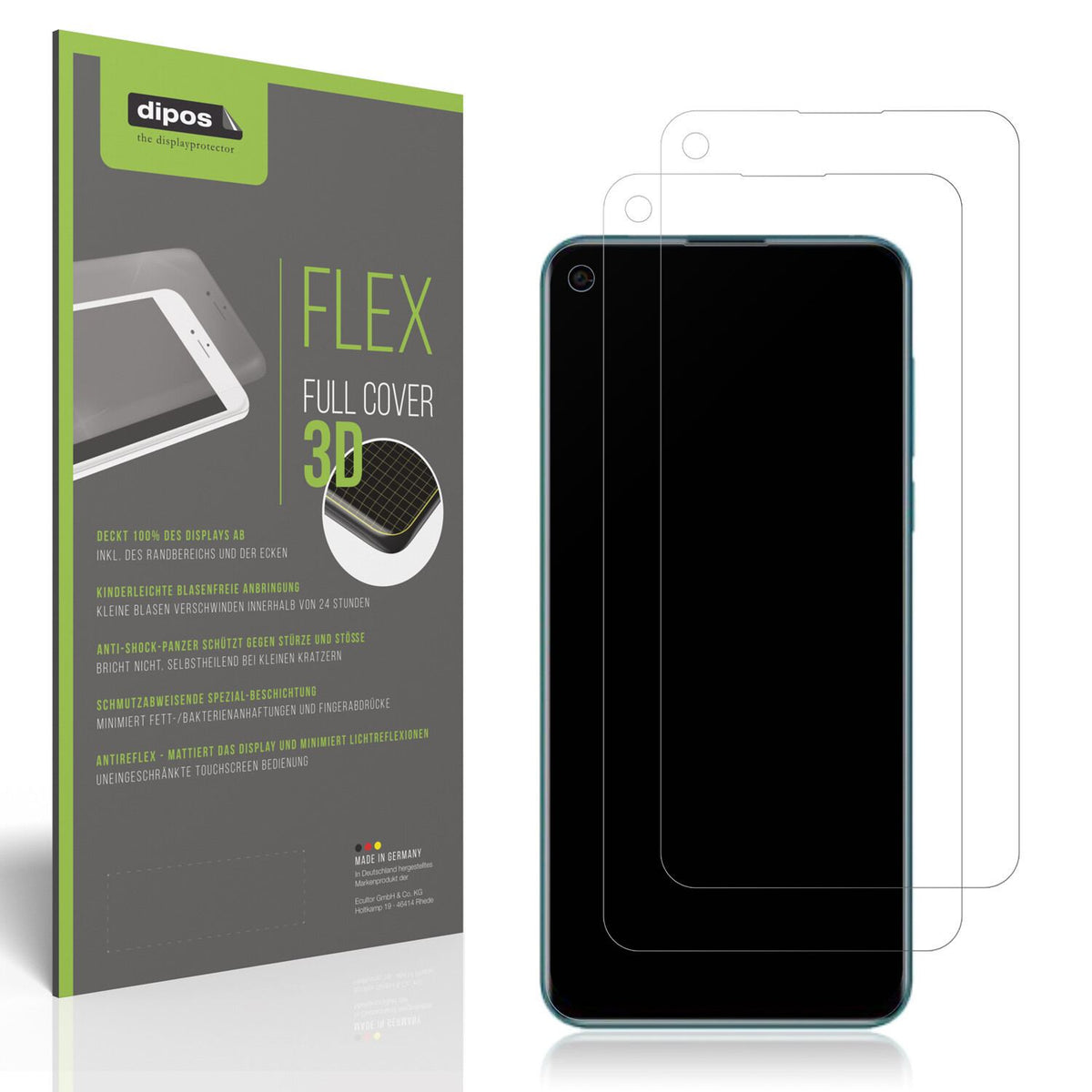 Matte Displayschutzfolie von dipos passend für Coolpad Cool S, 100% Displayabdeckung und blasenfreie Montage