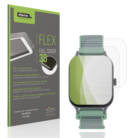 Matte Displayschutzfolie von dipos passend für Decathlon Fit100s, 100% Displayabdeckung und blasenfreie Montage