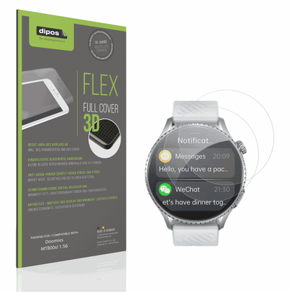 Matte Displayschutzfolie von dipos passend für Doomixs MT800sl 1.56, 100% Displayabdeckung und blasenfreie Montage