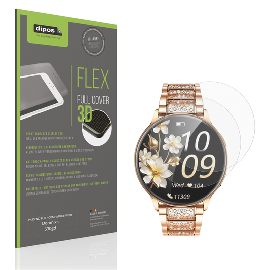 Matte Displayschutzfolie von dipos passend für Doomixs S30gd, 100% Displayabdeckung und blasenfreie Montage