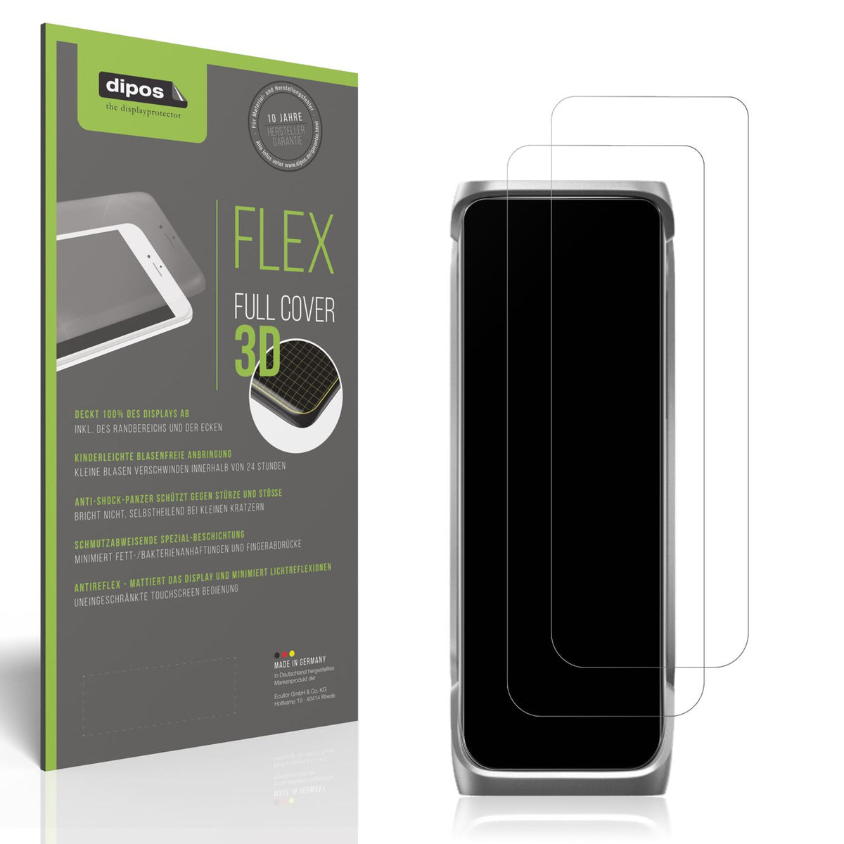 Matte Displayschutzfolie von dipos passend für EcoFlow Rapid Pro X, 100% Displayabdeckung und blasenfreie Montage